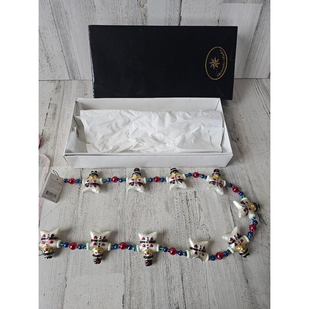 Radko AS IS hearts four Your Garland snowman Valentine as is Xmas tree